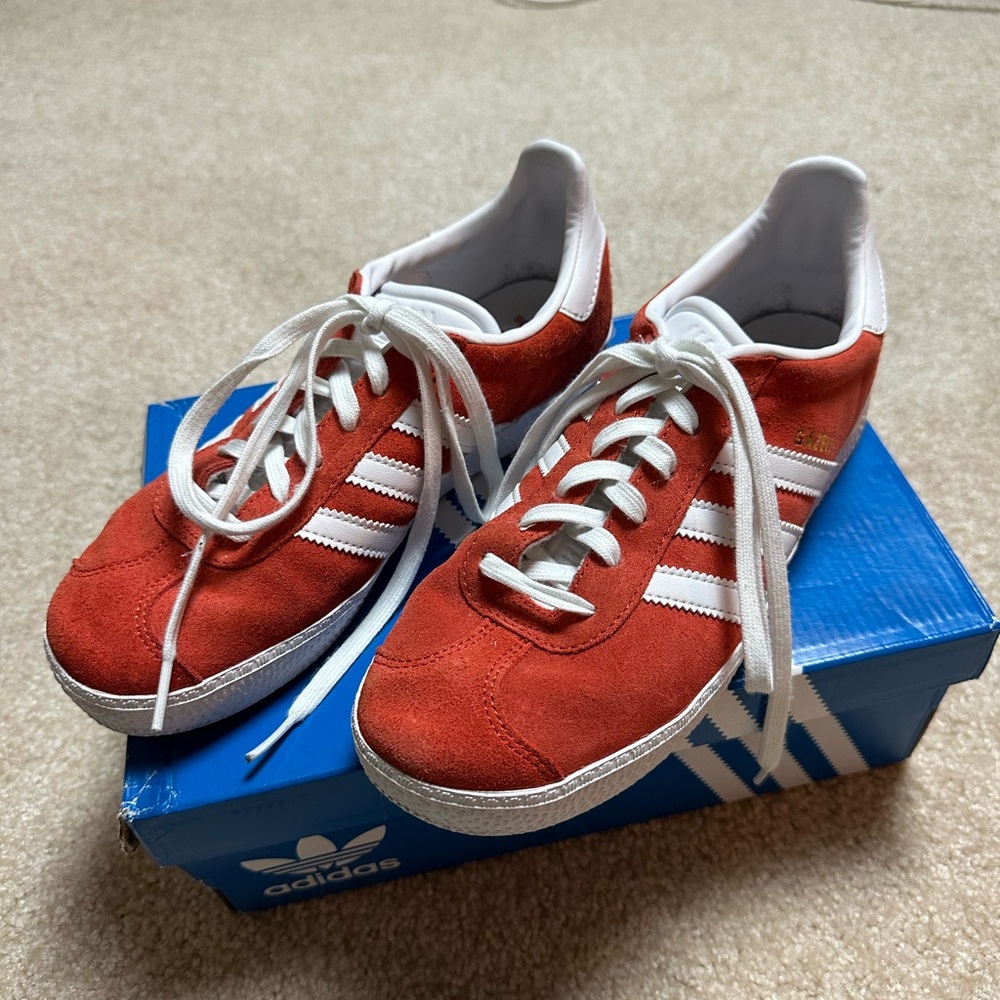 Adidas Unisex Orange Gazelle J Sneaker Original